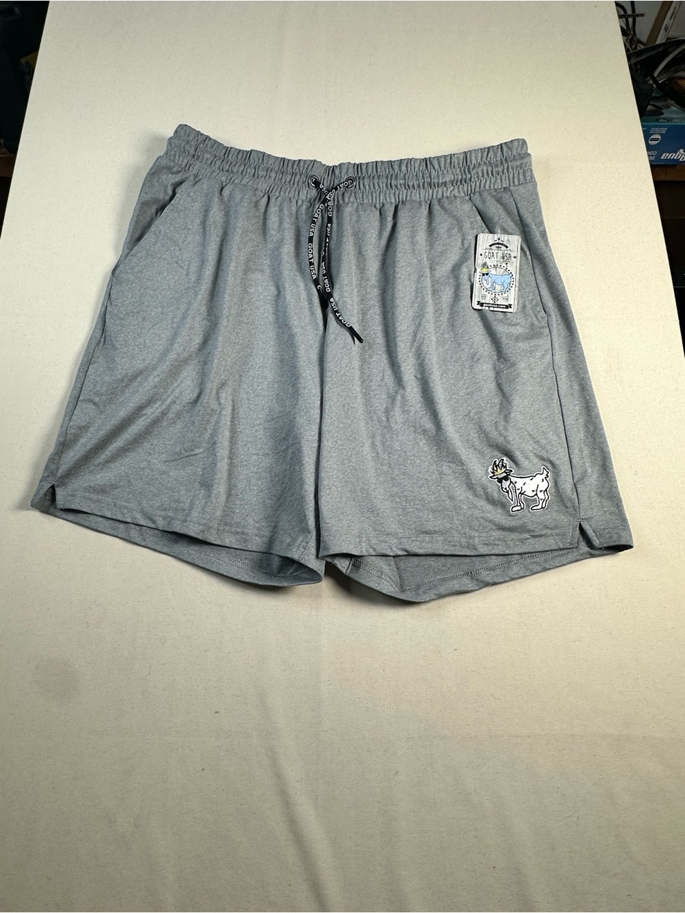 GOAT USA Women's relaxed Shorts with Elastic Waist in Gray heather XL